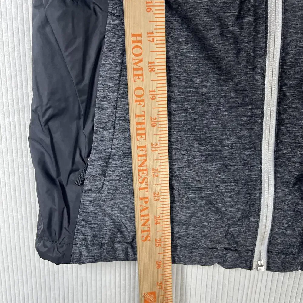 The North Face Jacket Girls XL 18 Gray Hooded Full Zip Waterproof Rain Coat